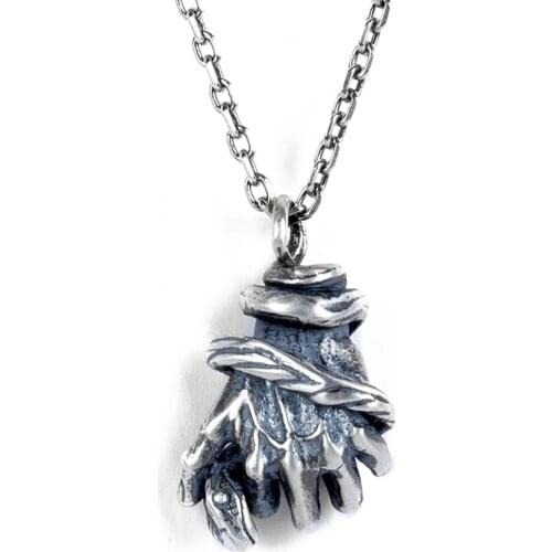 Vintage Snake Hand Pendant Necklace Mens Necklace Motorcyclist Punk Hip Hop Party Jewelry Gothic Style Necklace Boyfriend Gift