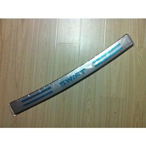 For Suzuki Swift 2011-2014 Stainless Steel Rear Bumper Protector Sill Trunk Guard Cover Trim car accessories