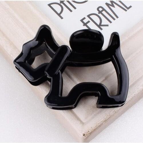 Women Hair Clip Fashion Hair Claw Black Hairpin Hair Accessories for Simple Hair Crab Grip Clamp