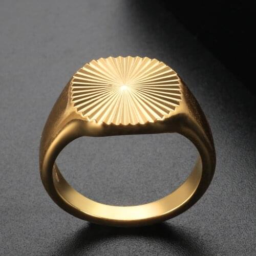 ZMFashion Luxury Dome Rings For Women Braided Twisted Signet Chunky Croissant Ring Stacking Band Jewelry Statement Ring