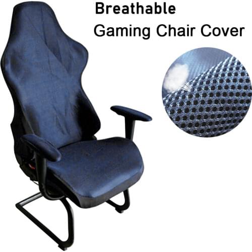 1 Set Sandwich Breathable Computer Chair Cover Elastic Chair Armrest Pad+Chair Cover For Office Slipcover For Gaming Chair Cover