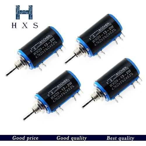 1PCS D3-13-2W 10K 100/220/470/680 ohm WXD3-13 2W Wirewound Multi-Turn 1K 2.2K 4.7K 5.6K 6.8K 47K 100K Potentiometer