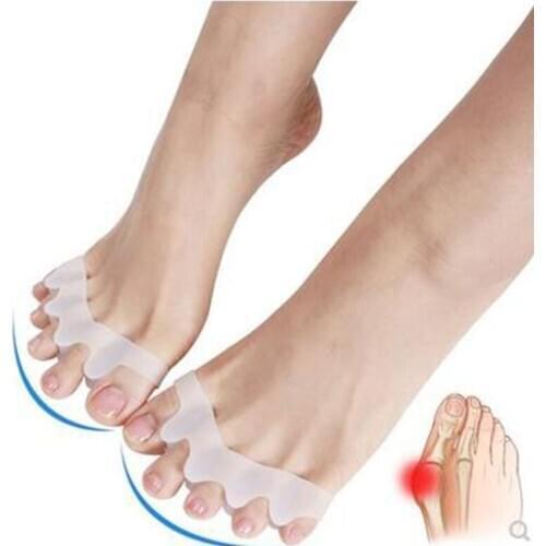 1 piece of silica gel toe overlap orthotics for hallux valgus my toes separated set of five fingers cloven thigh bone correction
