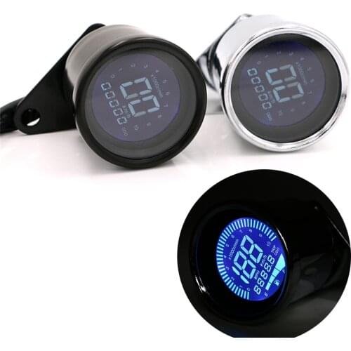 12V Retro Motorcycle Speedometer LCD Digital Tachometer Odometer Fuel Gauge Custom For Harley Honda Yamaha Suzuki Touring