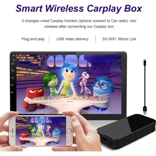 5G Carplay Wireless Box With Mirror Projection Auto Connect Support Any Iphone IOS Version Media BoxFor Audi VW Ford Hyundai