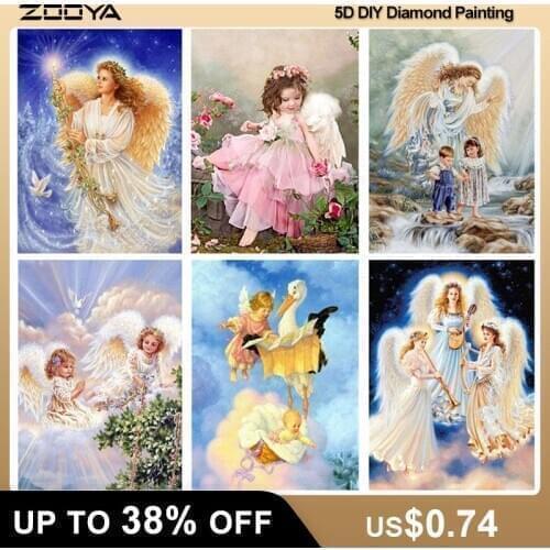 ZOOYA DIY 5D Diamond Painting Rhinestones Pictures Diamond Embroidery Angels Sale Full Set Diamond Mosaic Kits Home Decor CH001