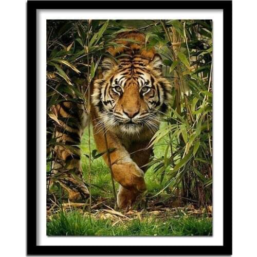 Diamond Embroidery Cross Stitch Tiger Full Square Diamond Painting Animal Diamond New Arrival Art Crafts