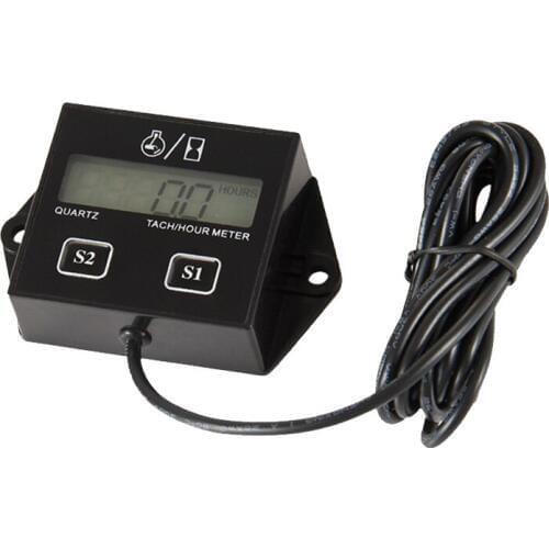 Free Shipping! Digital Resettable Petrol Engine Hour Meter Tachometer For Jet Ski,Lawn Mower,Motorcycle,ATV,Boat,Generator