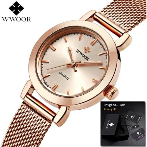 New Dress Women Watches Top Luxury Brand Ladies Quartz Watch Steel Mesh Band Casual Gold Bracelet Wristwatch reloj mujer 2019