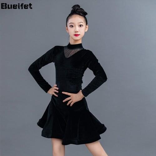 Children Latin Dance Dress Tango Salsa Ballroom Modern Kids Dance Dresses Cha Cha Waltz Costumes Competition Dancewear New Style
