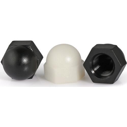 GB923 M3 M4 M5 M6 M8 M10 M12 white and black nylon Cap Nuts Decorative Cover Semicircle Acorn Nut