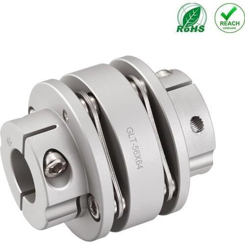 HZCD GLT D34 L37.5 Aluminum Slab-Type Double Diaphragm Clamp Coupling Used In Servo And Stepper Motors