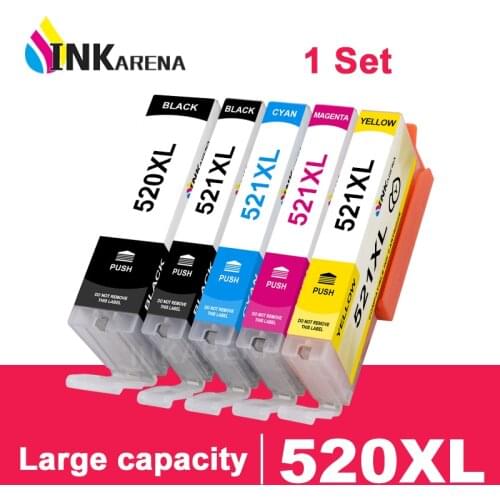 INKARENA PGI520 CLI521 XL Ink Cartridge For Canon PGI 520 521 Pixma iP3600 ip3680 ip4600 ip4680 IP4700 MP540 MP545 MP638 Printer