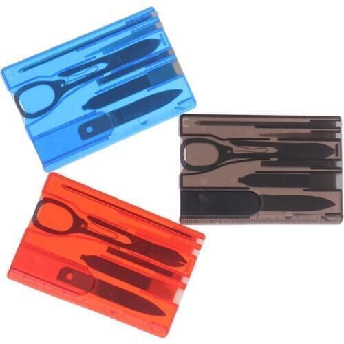 10 In1 Pocket Credit Card EDC Multi tools Outdoor Survival Camping Equipment 1 Box Portable Hiking Card Tools