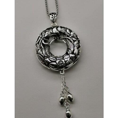 China archaize White copper pendant necklace
