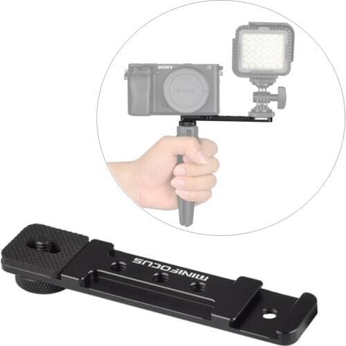 A6400 Bracket Extension Bar Plate Vlogging Microphone Led light Mount Stand with Cold Shoe1/4'' for Sony A6400 Video Vloggers