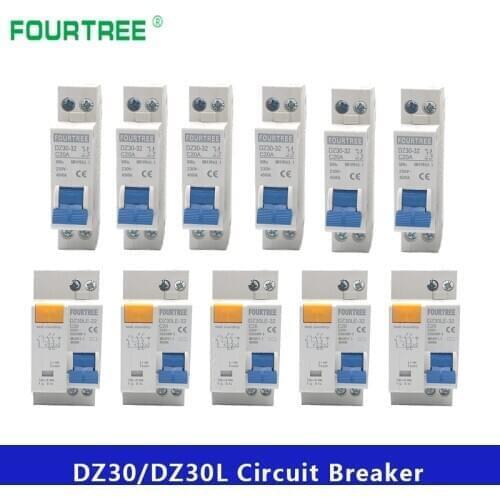 DPN DPNL DZ30L DZ30 Mini Residual Current Leakage Circuit Breaker Household MCB Breaking Capacity 4.5KA Laser Printing