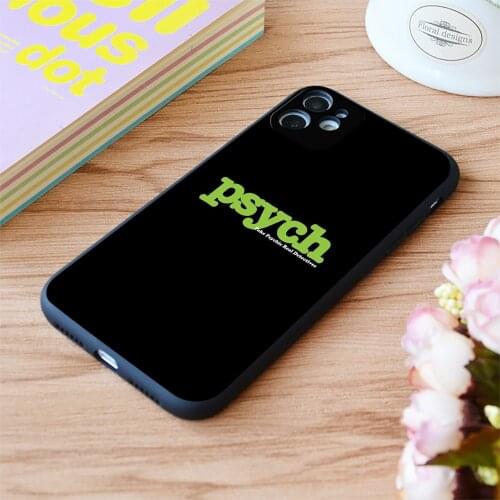 For iPhone Psych Fake Psychic Real Detectives Print Soft Matt Apple iPhone Case 6 7 8 11 12 Plus Pro X XR XS MAX SE