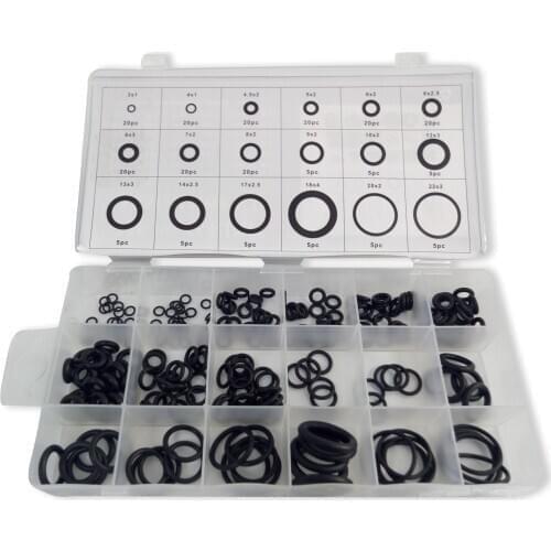 Acecare Rubber O-Ring Set Assortment Kit Set Box Washer Seals Watertightness Assortment Different Size For Paintball Tank Valve