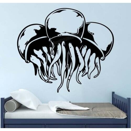 Jellyfish Wall decal Sea Life Nautical Ocean Wall Sticker for Nursery Kids Room Decoration Vinyl Art Decal Removable Mural B211
