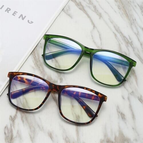 Blue Light Glasses Clear Regular Computer Gaming Glasses Vintgae Women Oversized Green Leoaprd Anti Blue Ray Eyeglasses For Men