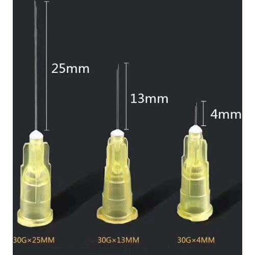 Small needle 13mm 4mm 25mm disposable 30G medical micro-plastic injection cosmetic sterile needle surgical tool