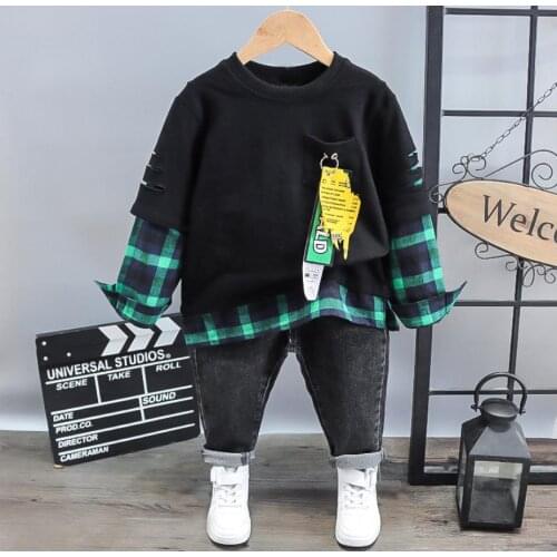 Autumn Kids Set Brand Baby Boy Clothes Suits Spring Casual Baby Girl Clothing Sets Children Sweatshirts+Jeans Suit