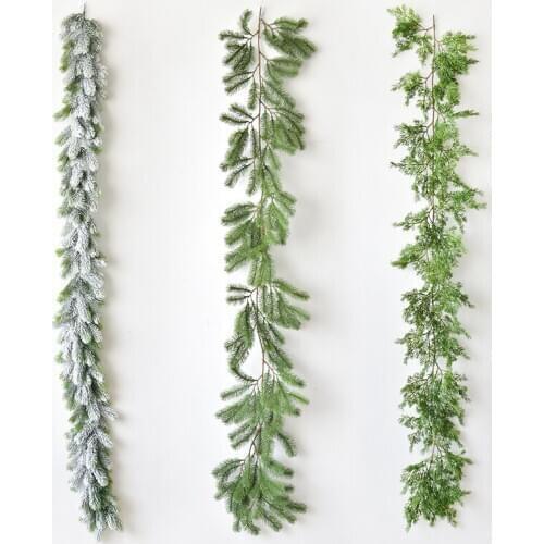 Pe leaf encrypted Christmas decoration rattan falling cedar needle door hanging diy material Christmas ornament