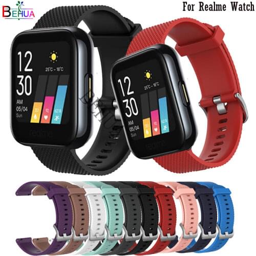 BEHUA Colorful Silicone WatchStrap For Realme Watch Smart Wristband Bracelet For Amazfit GTS 2 Mini Belt Sport 20mm Wriststrap