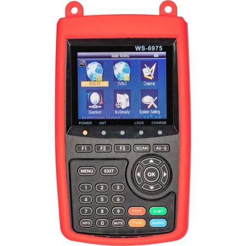 Satlink WS-6975 DVB-T2 Terrestrial Receiver Sat Finder 3.5 inch LCD Satfinder Full HD Digital Satellite Finder Meter Modulator