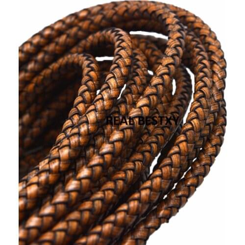 2m/lot approx 6mm genuine cow leather cords for bracelets diy making real leather strips jewelry leather lace cowhide leather