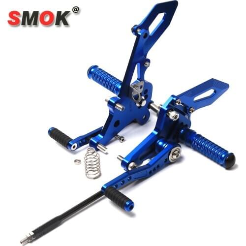 SMOK Motorcycle CNC Aluminum Alloy Adjustable Rear Set Rearsets Footrest for YAMAHA MT-07 MT 07 MT07 FZ-07 2014-2017 2016