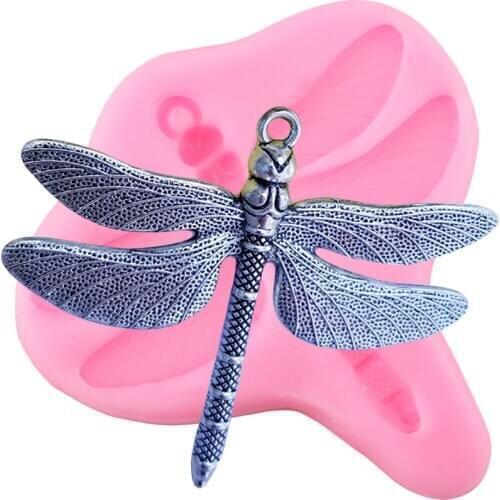 Dragonfly Silicone Molds Jewelry Resin Polymer Clay Mold DIY Cupcake Topper Fondant Cake Decorating Tools Candy Chocolate Moulds