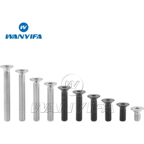 Wanyifa Titanium Bolt M8x 15 20 25 30 35 40 45 50 60 80 90mm Countersunk Bolts for Bicycle Motorcycle Screw