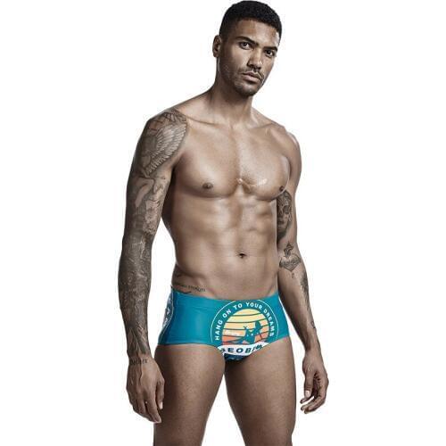 Mens Low Rise Sexy Boxer Brief Swim Trunks Swimwear Male Bikini Swimsuits Brazilian Cut Surf Board Shorts Quick Dry Underwear