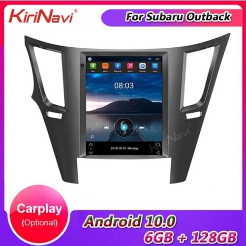 KiriNavi Tesla Style Vertical Screen 10.4" Android 10.0 Car Radio For Subaru Outback Impreza Legacy Navigation Stereo 2009-2014