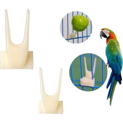 1 piece plastic bird pet fruit fork feeder pet supplies food shelf rearing cage parrot fruit fork