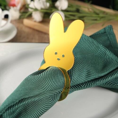XY-10pcs Peep Bunny Napkin Rings , Easter Table Setting decoration ,Easter Decor ,Farmhouse Easter