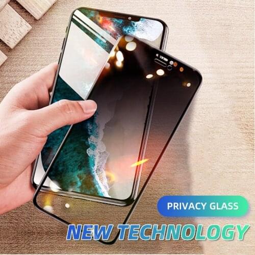 For iphone x screen protector anti spy glare Tempered Glass on For iPhone 6S 7 8 Plus X XS MAX 11 PRO Privacy Screen Protector