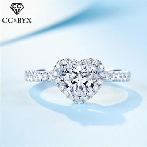 CC Classic Jewelry Rings For Women 925 Silver Wedding Engagement Propose Bridal Bijoux Cubic Zirconia Anel Drop Shipping CC829