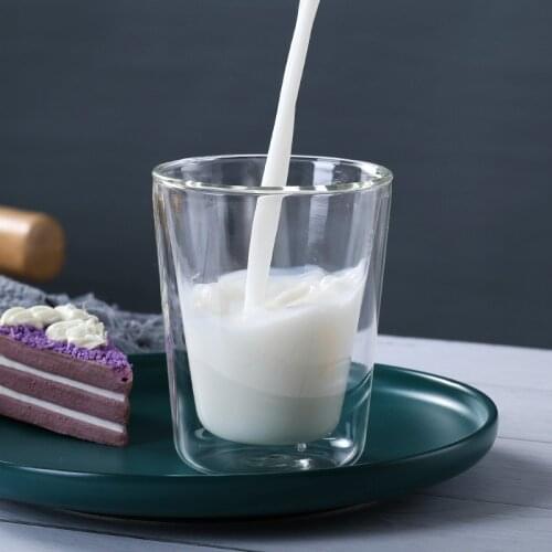 1pcs/3pcs Wine Glasses Drinking Tumbler Whiskey Vodka Cup Coffee Juice Water Cups Tea Creative Mug Double Layer Glass Mugs