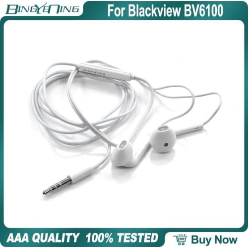 100% New Original Earphones Headsets For Blackview BV6100 Earphone In-ear with Microphone 3.5MM For Blackview BV6100 6.8" MT6761