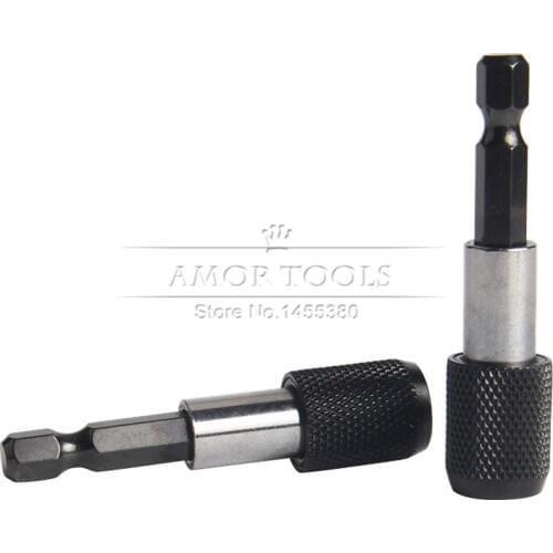 2 Pcs/Set Bit Holder Drill Bit Hex Flex 1/4'Screwdriver Bit Holder Hex Shank Magnetic Hand Tools