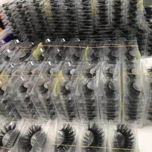 50 Pairs 5D Big Dramatic Makeup Eyelashes In Bulk Fluffy Thick And Long Mink Lashes Wholesale Messy Strip Eyelashes For Beauty