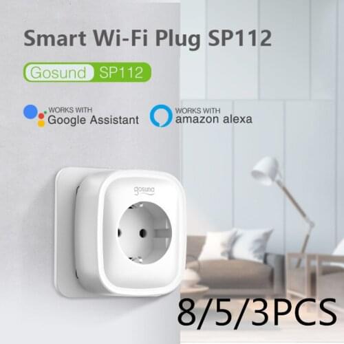 8/5/3Pcs WiFi Smart Plug 16A wireless Timer Switch Remote Control Home Smart EU Plug with 2 USB for Gosund/Smart Life/TUYA App