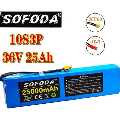 18650 battery pack.36v 10s3p 25Ah 500W high power 42V for scooters and electric bicycles.Xt60
