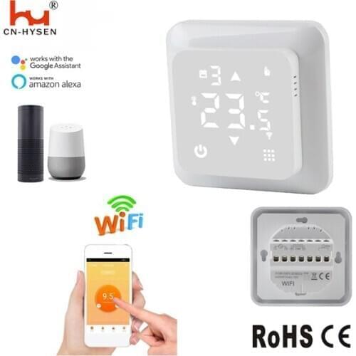White color programmable under tile heating thermostat wifi for underfloor heating system
