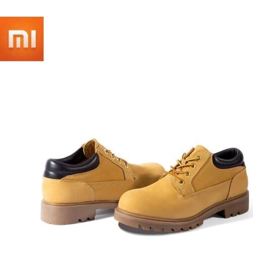 Xiaomi Qimian Tooling Shoes Work Shoes Layer Cowhide Military Style Martin Boots Waterproof Male Hiking Boots Winter Snow Boots