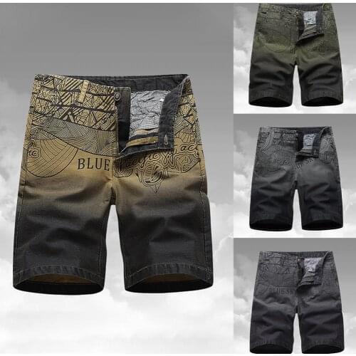 Five-point Pants Casual Breathable Pockets Classic Straight Leg Cargo Shorts for Daily Men 2 in 1 Sports Jogging Fitness Shorts