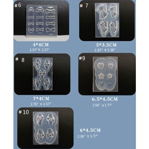 Crystal Epoxy Resin Mold Nail Decorations Casting Silicone Mould DIY Crafts Jewelry Nail Ornaments Making Tool